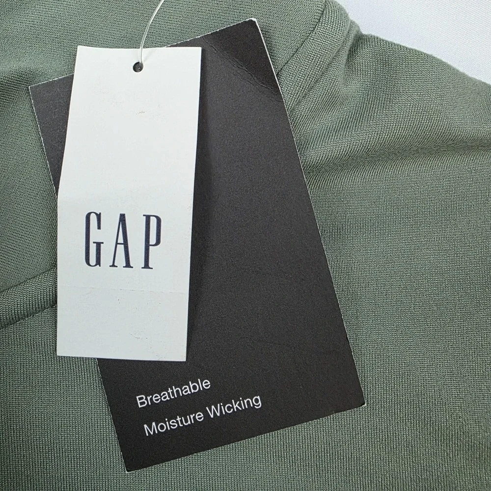 Gap GapFit Pullover Mens XL Green 1/4 Zip Long Sleeve Athletic Training Top
